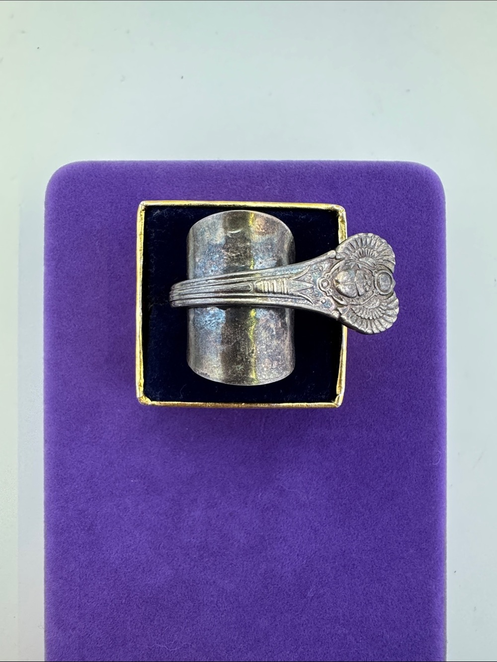 💛 Vintage Silver Plated Artisan Spoon Ring | Handmade